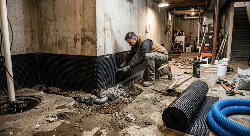Wet Basement Repair in Fredericksburg, VA